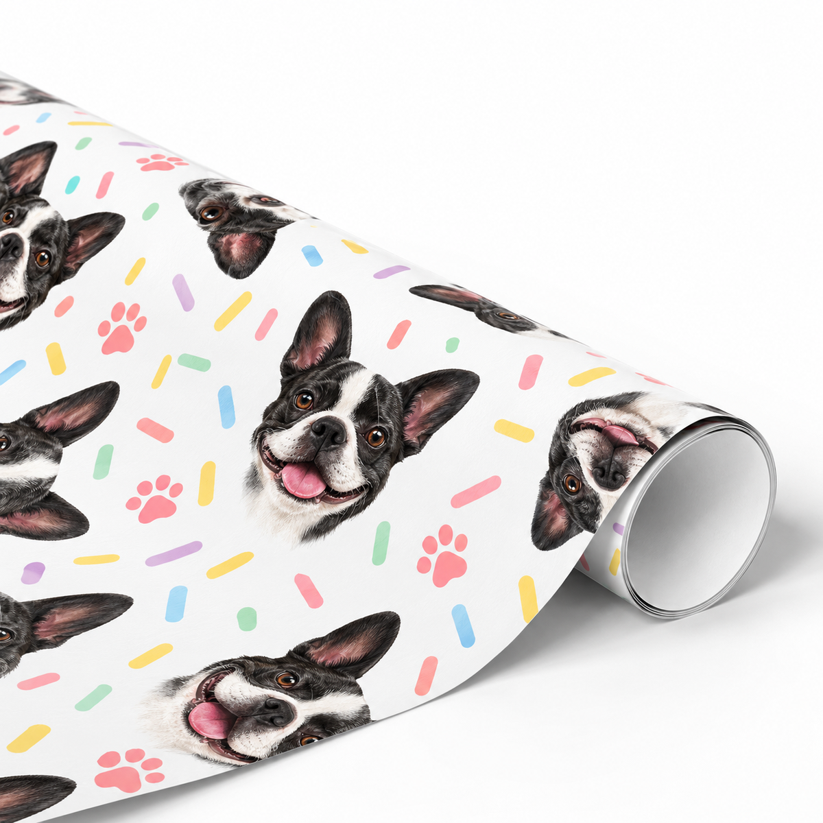 Custom One Pet Portrait Wrapping Paper — gallery 05 — Dear Paw Studio
