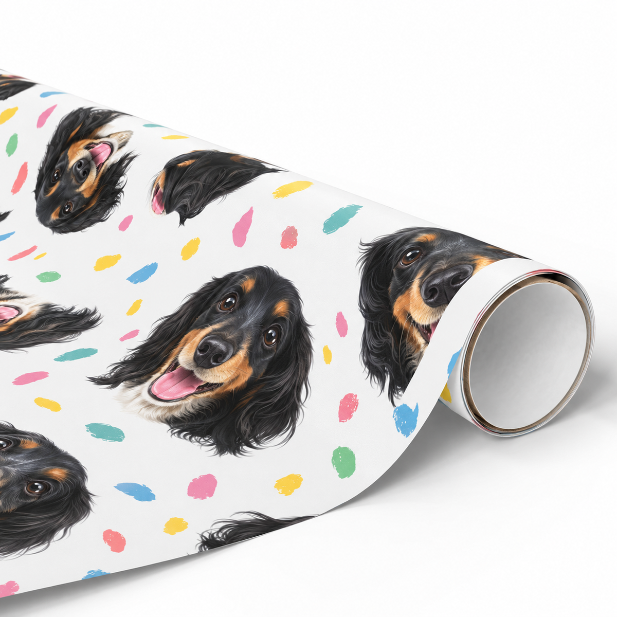 Custom One Pet Portrait Wrapping Paper — gallery 07 — Dear Paw Studio