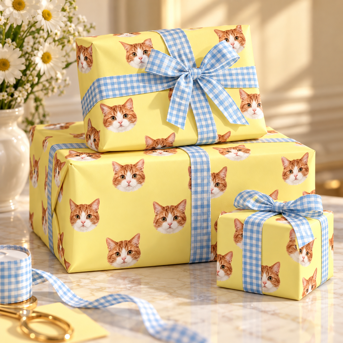 Custom One Pet Portrait Wrapping Paper — gallery 18 — Dear Paw Studio