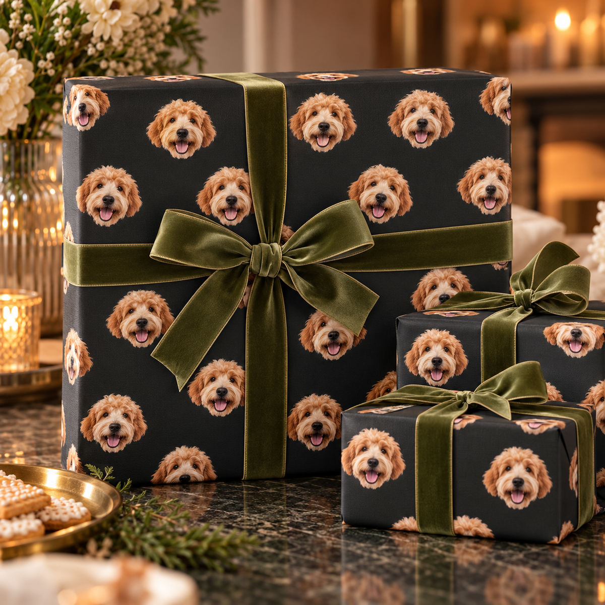 Custom One Pet Portrait Wrapping Paper — gallery 20 — Dear Paw Studio