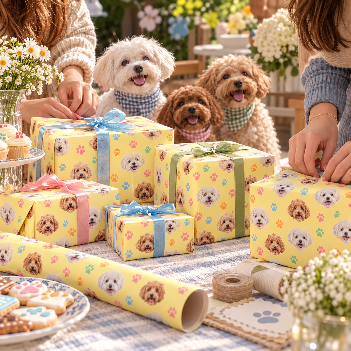 Custom One Pet Portrait Wrapping Paper — gallery 26 — Dear Paw Studio