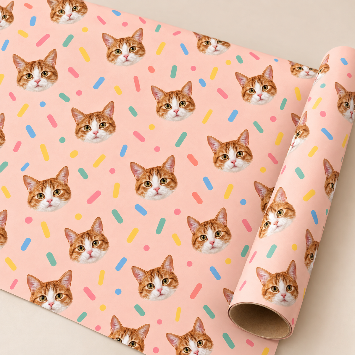 Custom One Pet Portrait Wrapping Paper — gallery 28 — Dear Paw Studio