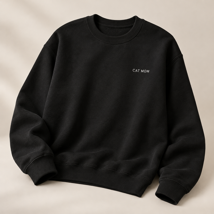 Cat Mom Embroidered Pet Crewneck — Dear Paw Studio