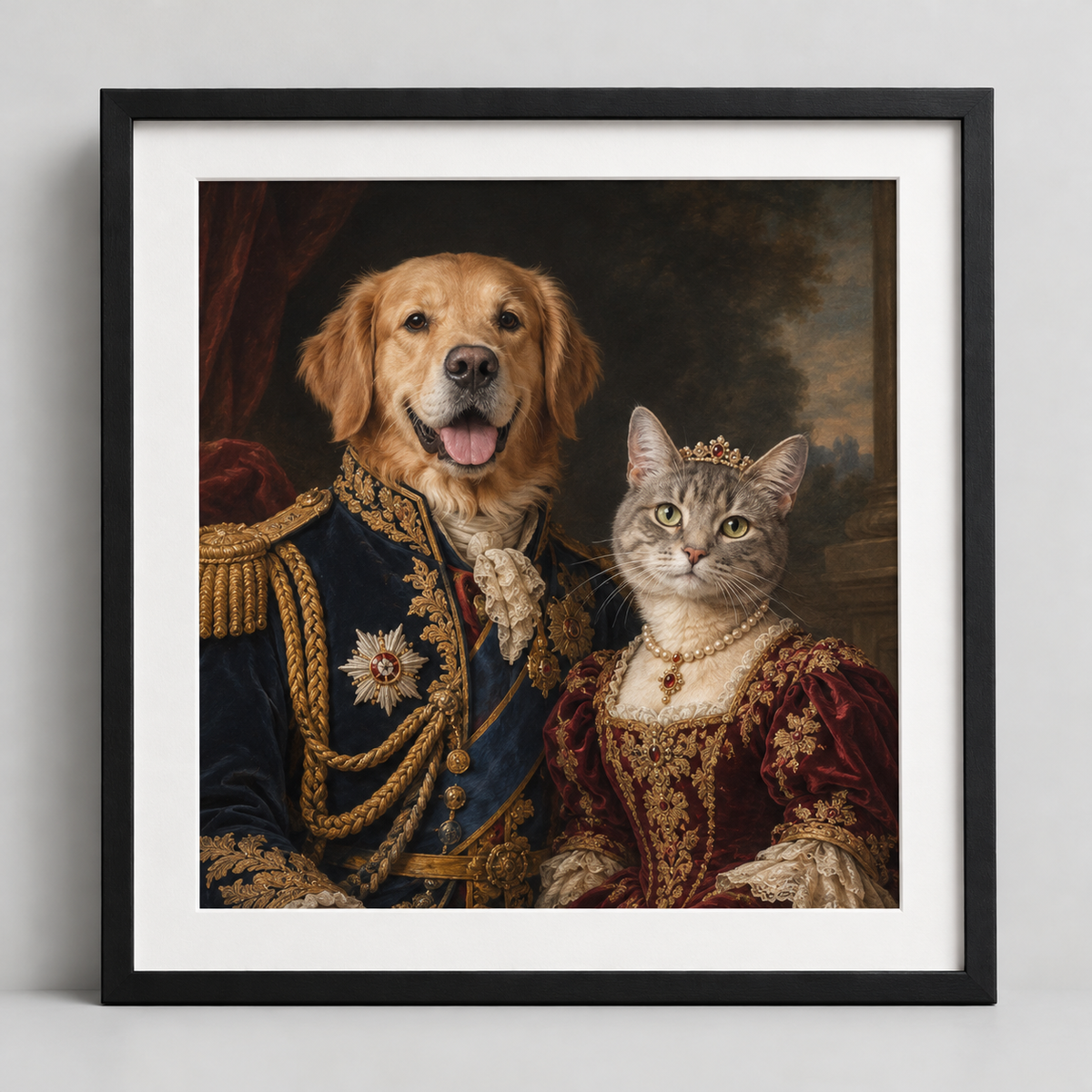 The Duke & Duchess Custom Pet Portrait — Dear Paw Studio